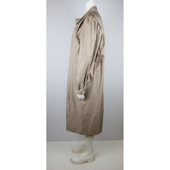 VINTAGE WOMEN'S BEIGE RAIN JACKET TRENCH COAT - WEATHER WISE - SIZE 11/12 - Picture 3 of 5